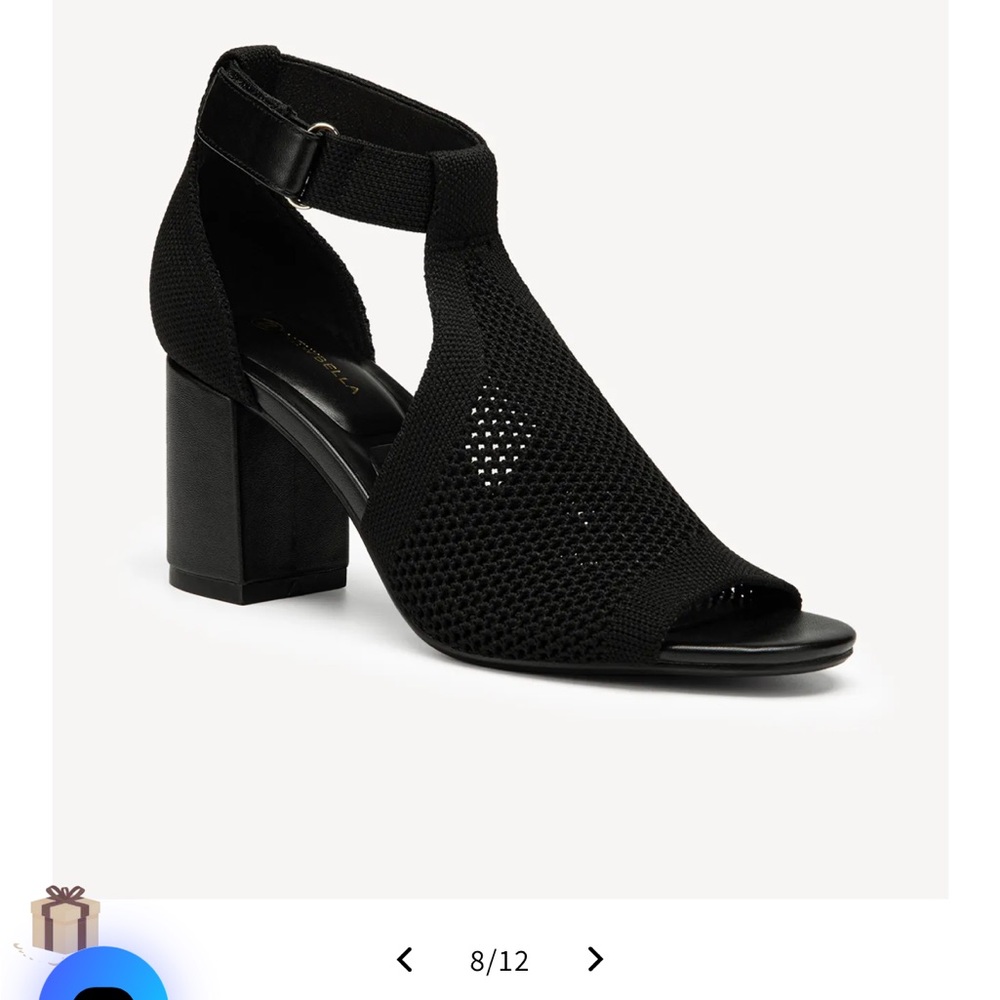 NWT Newbella/Cozy Island black mesh sandal- beautiful and sexy shoe!